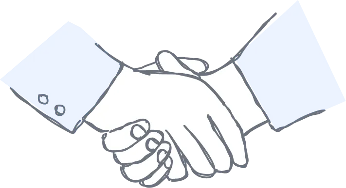 Referral partners shaking hands